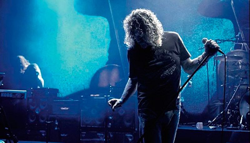 Robert Plant nos ensaios do Led Zeppelin (Foto: Divulgação / Facebook)