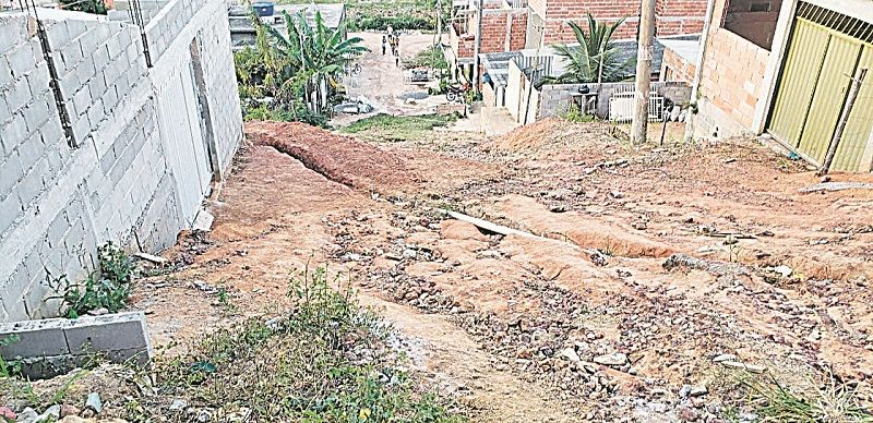 Rua 7, em Acréscimo de Laranjeiras, na Serra (Foto: Antonio Carlos Aprígio)
