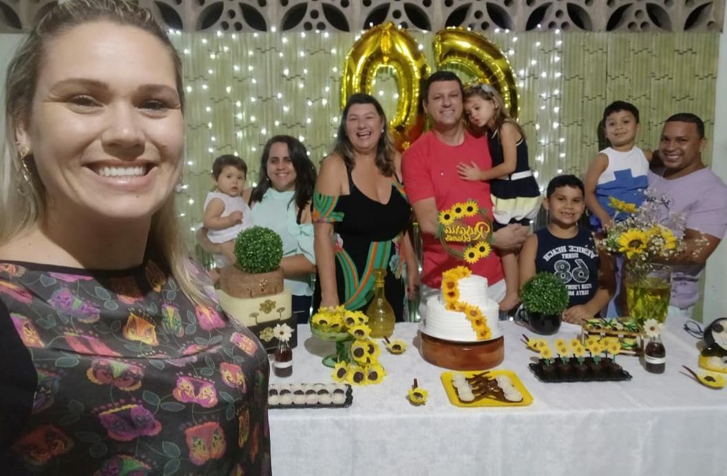 Rusaria Recco com filhos e netos (Foto: Acervo Pessoal)