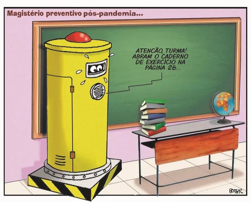 Imagem ilustrativa da imagem Charge do Dia: Volta às aulas após a pandemia