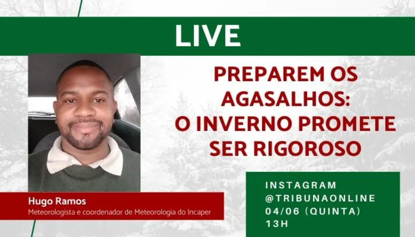 Live com Hugo Ramos, coordenador de Meteorologia do Incaper