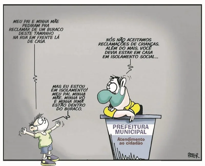 Imagem ilustrativa da imagem Charge do Dia: manutenção de vias públicas na pandemia