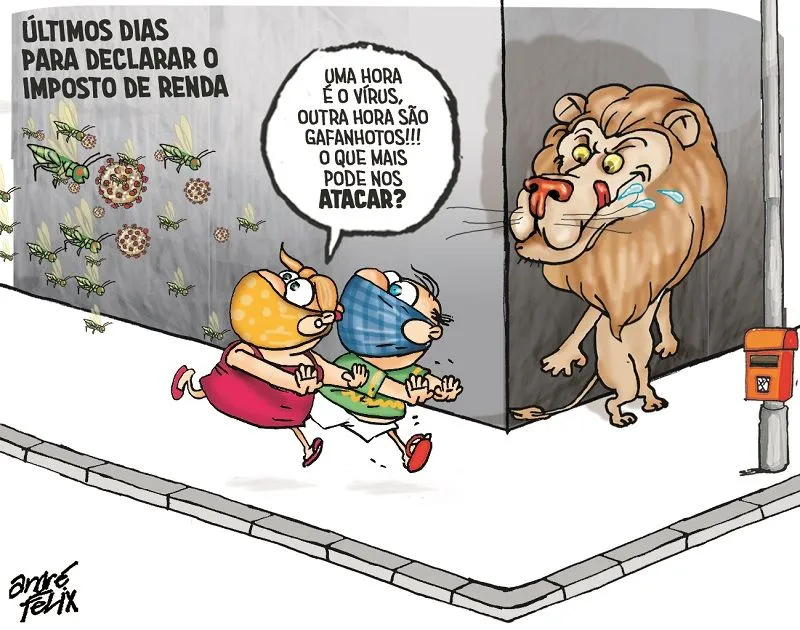 Imagem ilustrativa da imagem Declaração do Imposto de Renda é o tema da Charge do Dia