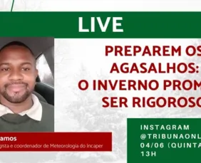 Imagem ilustrativa da imagem Previsão de inverno rigoroso no Estado é assunto de live do Tribuna Online nesta quinta-feira