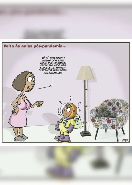 Imagem ilustrativa da imagem Volta às aulas é o tema da charge do Pater deste domingo
