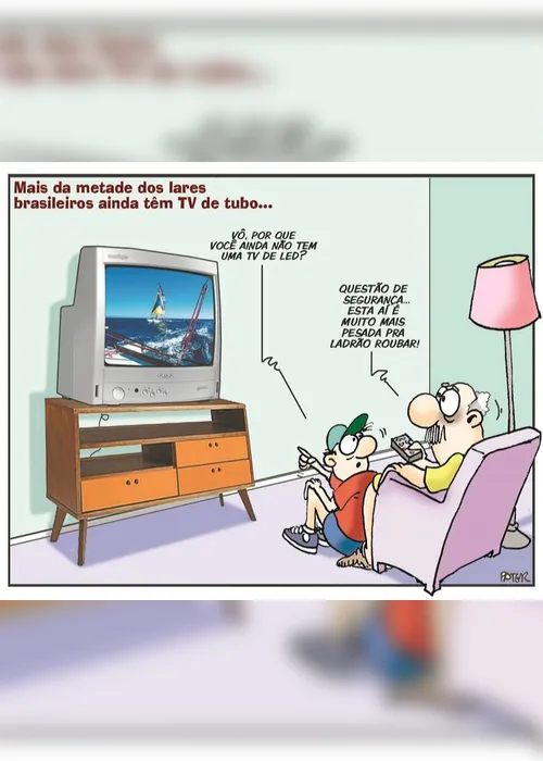 Imagem ilustrativa da imagem Charge do Dia: TV de tubo por segurança