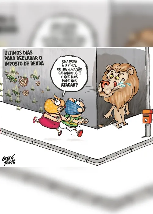 Imagem ilustrativa da imagem Declaração do Imposto de Renda é o tema da Charge do Dia