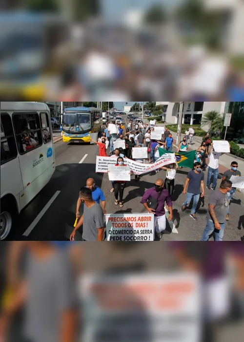 Imagem ilustrativa da imagem Comerciantes fazem novo protesto: "É inviável abrir apenas dois dias da semana"