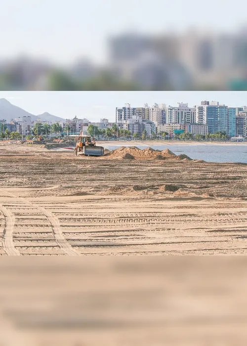 Imagem ilustrativa da imagem Faixa de areia na Praia de Camburi já está 10 vezes maior