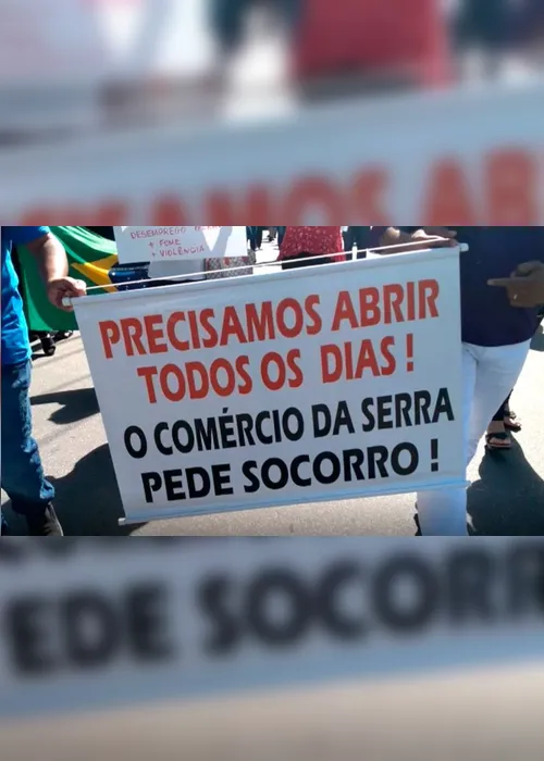 Imagem ilustrativa da imagem Comerciantes fazem novo protesto: "É inviável abrir apenas dois dias da semana"
