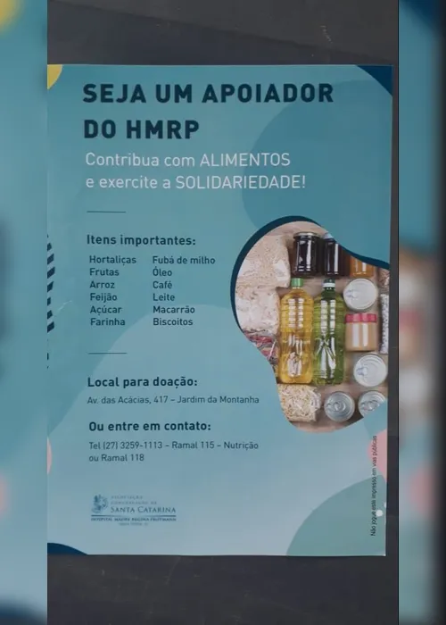 Imagem ilustrativa da imagem Torcedores doam alimentos e televisão para hospital de Santa Teresa