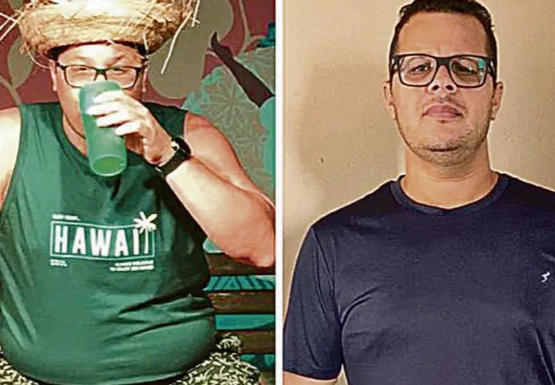 O analista de compras Ricardo Freitas, de 39 anos, perdeu 32 quilos em 90 dias. Quando decidiu emagrecer de forma natural, ele pesava 127 quilos