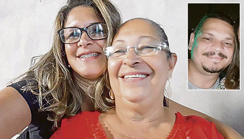 Ana Cláudia Xavier, com Maria Aparecida e Arlindo Stabnow (destaque): os dois foram vítimas da Covid-19 (Foto: Acervo Pessoal)