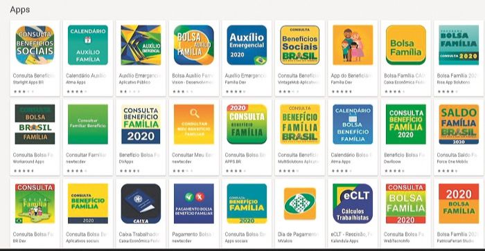 Aplicativos falsos sobre auxílio (Foto: Acervo/ AT)