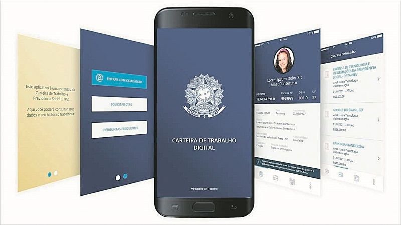 Carteira de trabalho digital (Foto: Divulgação/Secretaria Especial de Previdência e Trabalho)
