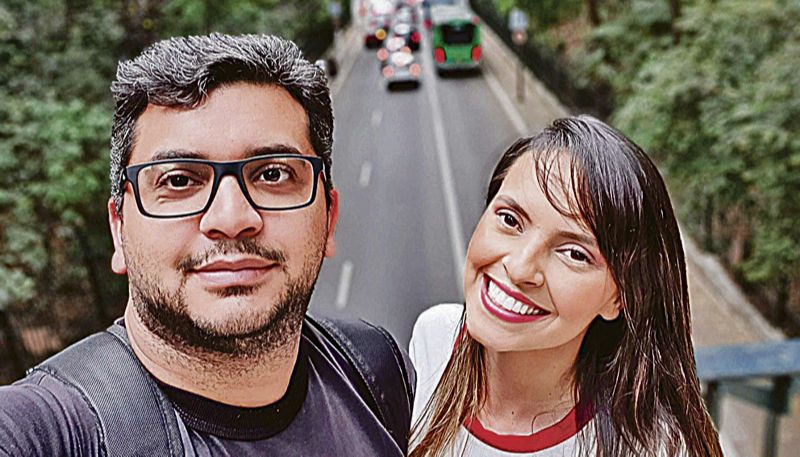 Os fotógrafos Diego e Elizangela (Foto: Acervo Pessoal)