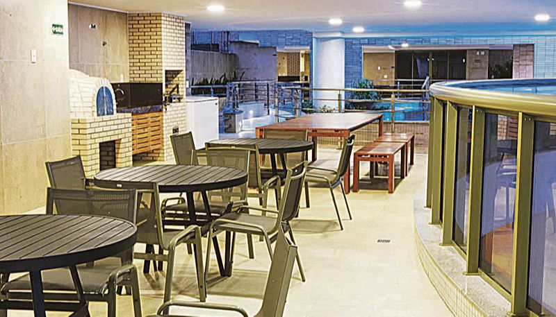 O edifício Parador, em Vila Velha, tem área de lazer com mais de 30 itens, entre eles churrasqueiras e salão de jogos (Foto: Divulgação / Argo)