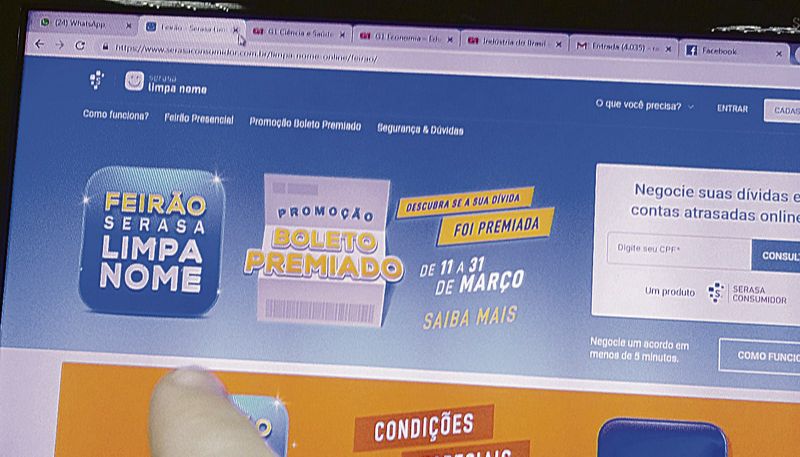 Feirão Limpa Nome está disponível pela internet (Foto: A Tribuna)