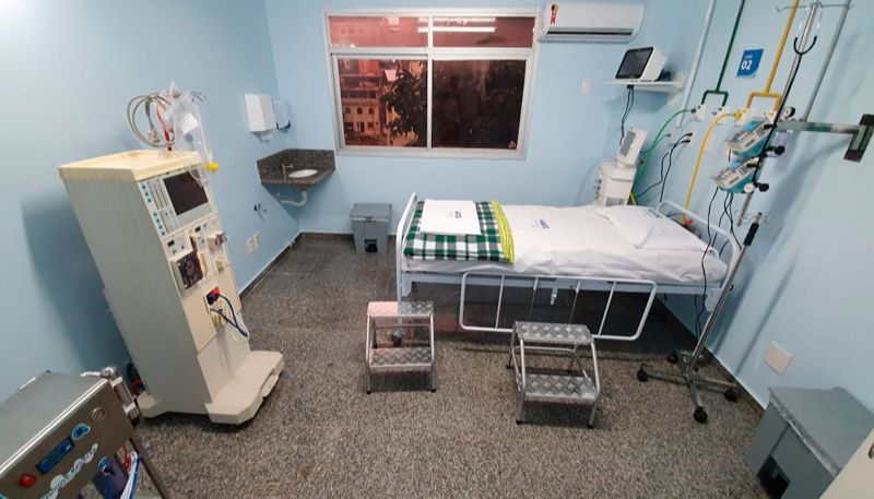 Leito do novo Hospital Francisco de Assis, localizado em Cachoeiro de Itapemirim (Foto: Giovani Pagotto / Governo ES)
