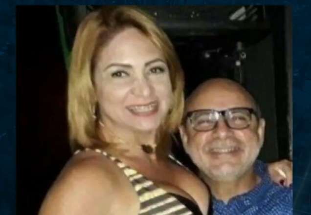 Márcia e Fabrício Queiroz (Foto: Reprodução / SBT)