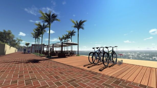 Projeção da nova orla de Iriri. (Foto: Divulgação/Prefeitura de Iriri)