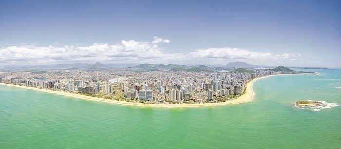 Vista do litoral de Vila Velha (Foto: Gabriel Lordello/ Mosaico Imagem — 19/11/2014)
