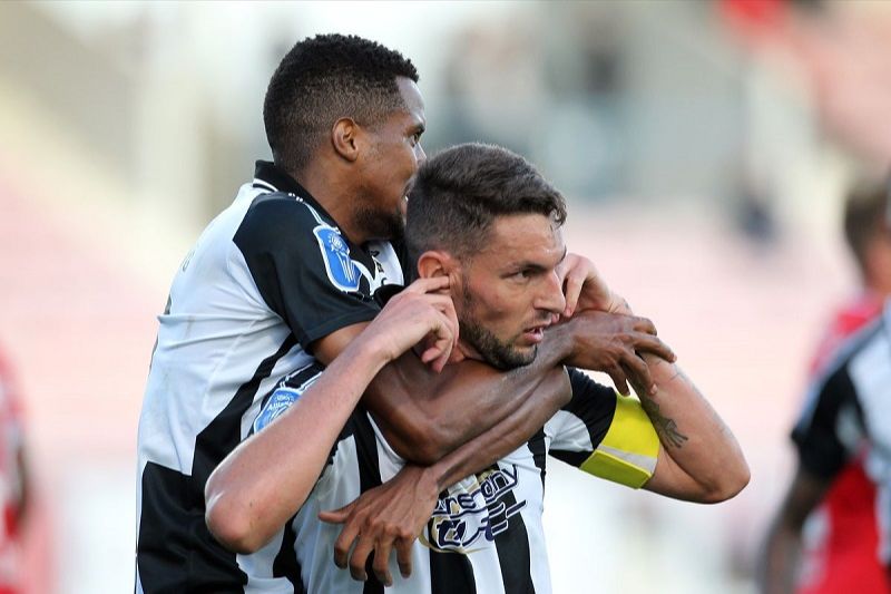 Willyan tem um gol pelo Portimonense, contra o Gil Vicente na Taça da Liga, quando também foi capitão da equipe (Foto: CVJR/Portimonense )