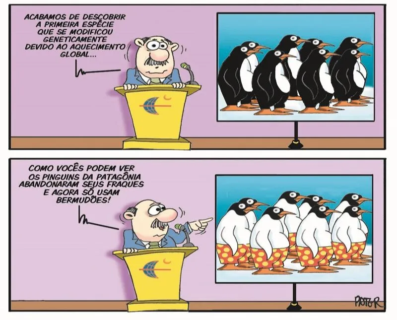 Imagem ilustrativa da imagem Aquecimento global é o tema da Charge do Dia