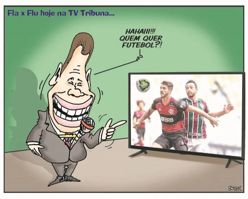 Imagem ilustrativa da imagem Fla-Flu na TV Tribuna é o assunto da Charge do Dia