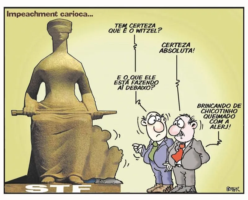 Imagem ilustrativa da imagem Processo de impeachment contra Witzel é o assunto da Charge do Dia