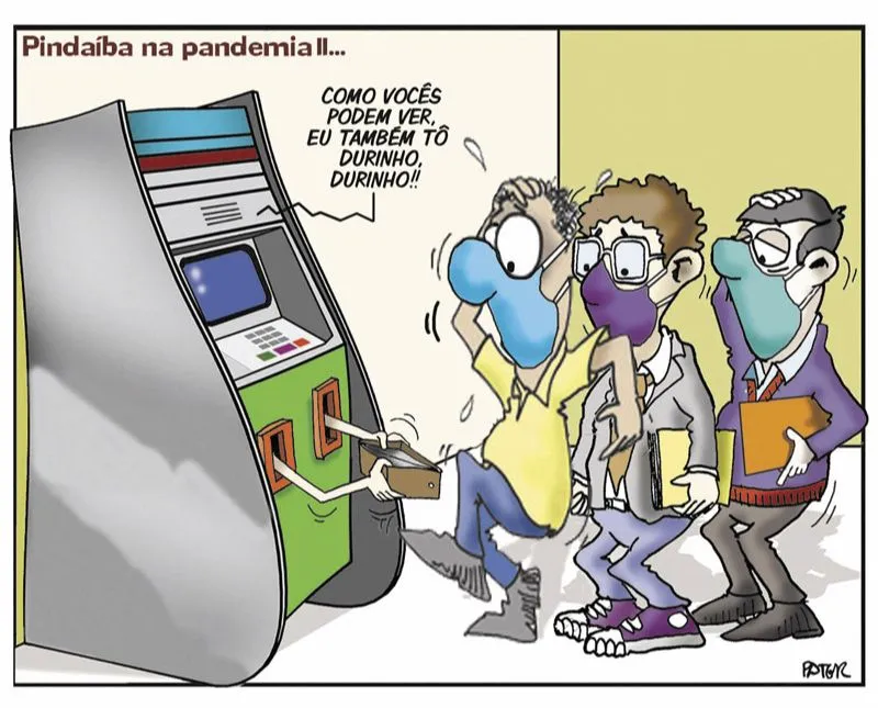 Imagem ilustrativa da imagem "Pindaíba na pandemia": veja a charge de Pater