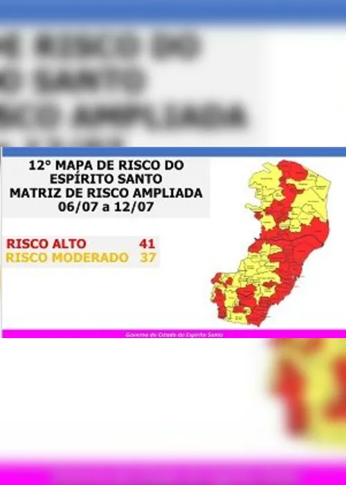 Imagem ilustrativa da imagem Mapa de Risco: Linhares e mais seis cidades entram para o risco alto