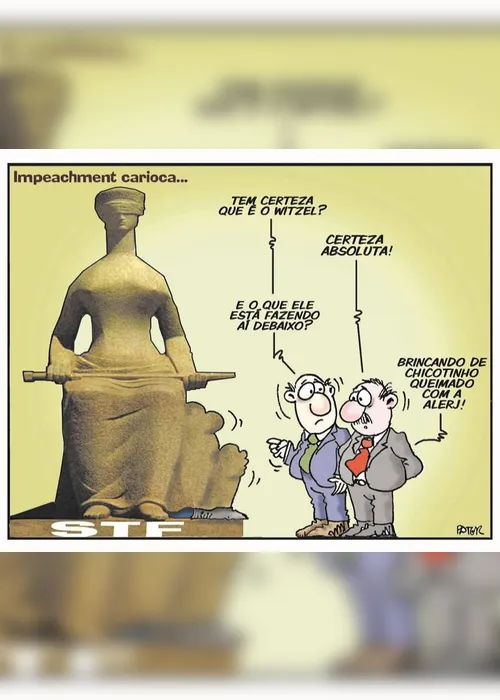 Imagem ilustrativa da imagem Processo de impeachment contra Witzel é o assunto da Charge do Dia