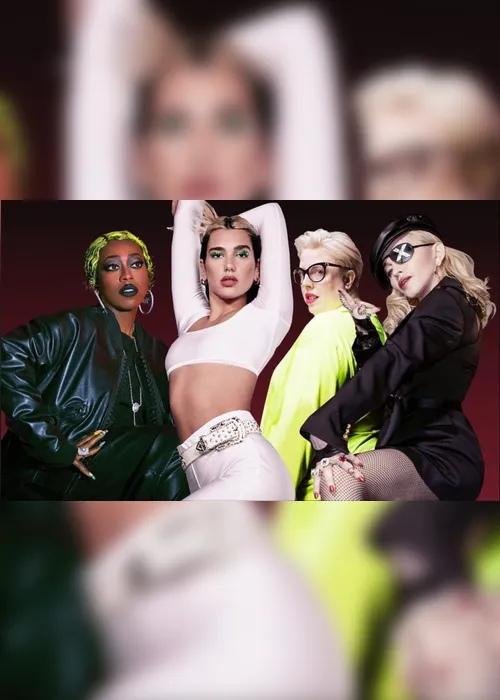 Imagem ilustrativa da imagem Dua Lipa anuncia remix de “Levitating” com Madonna, Missy Elliott e The Blessed Madonna
