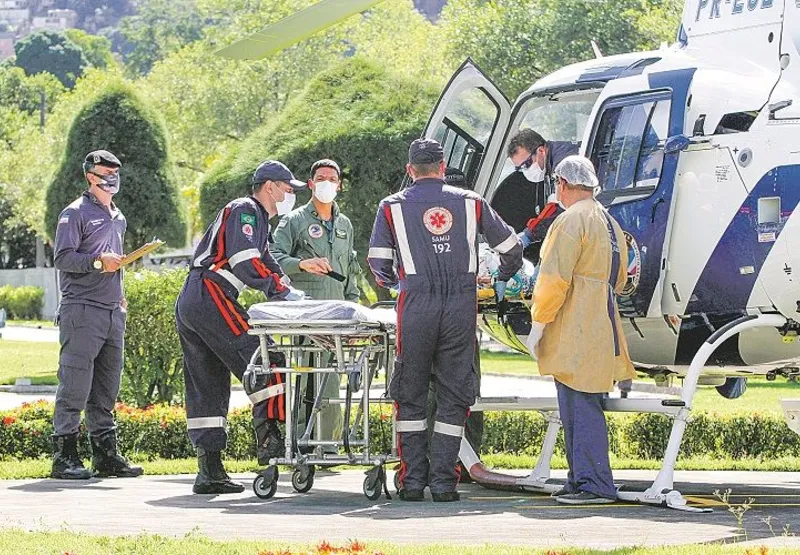 Menina ficou em estado grave e foi trazida de helicóptero de Marechal Floriano para um hospital público de Vitória