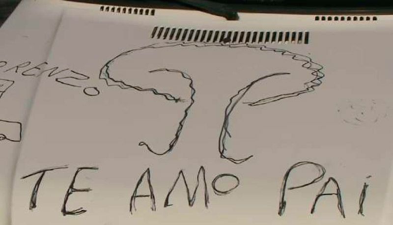 Arte teve até a "assinatura" de Lorenzo (Foto: Reprodução / SBT)