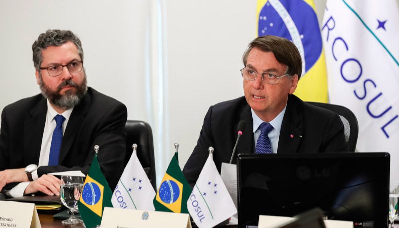 O presidente da República, Jair Bolsonaro, participa da LVI Cúpula de Chefes de Estado do Mercosul e Estados Associados (videoconferência) (Foto: Marcos Corrêa / PR)