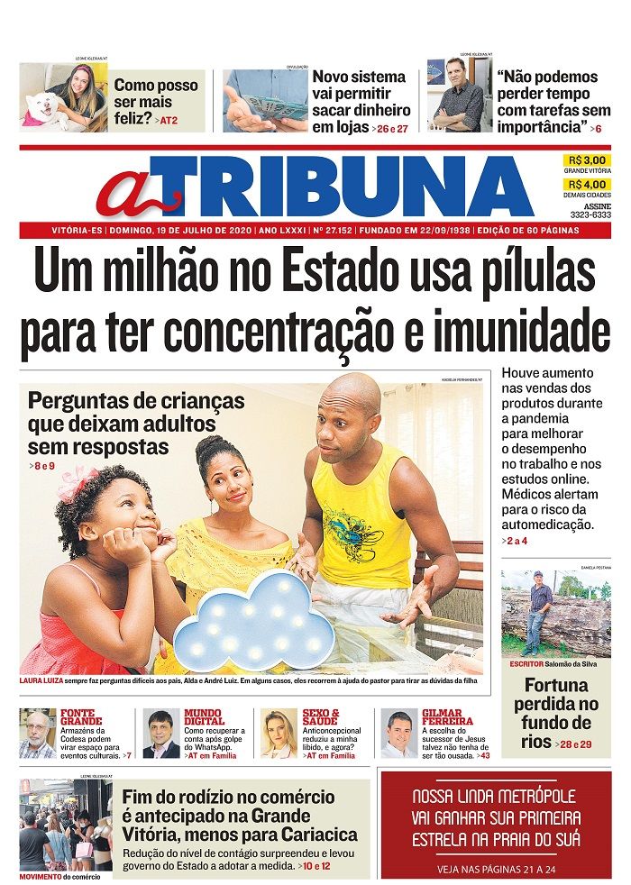Confira os destaques do Jornal A Tribuna (Foto: Reprodução Jornal A Tribuna)
