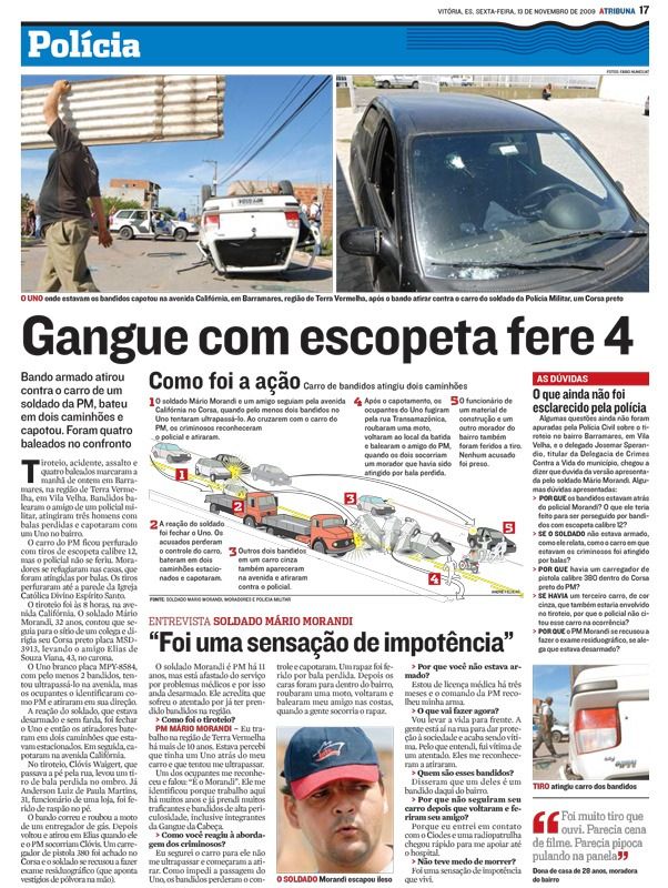 Reportagem publicada em 13 de novembro de 2009 (Foto: A Tribuna)