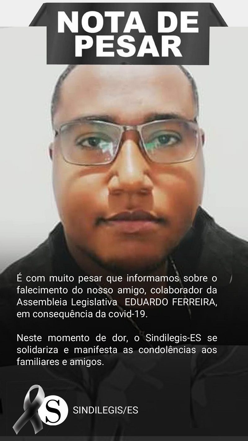 Eduardo Ferreira era servidor da Assembleia Legislativa. (Foto: Divulgação/Sindilegis-ES)