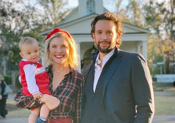 Nick Cordero com a mulher, Amanda Kloots e o filho (Foto: Reprodução/Instagram)