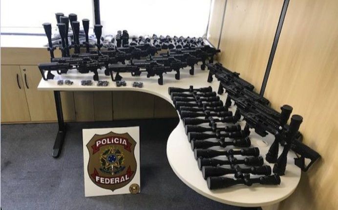 Operação da PF contra tráfico de armas em 8 estados (Foto: Divulgação/Polícia Federal)