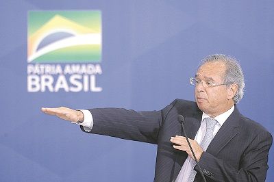 Guedes propôs a criação do CBS, contribuição que sobe de 3,65% para 12% a alíquota para o setor de serviços (Foto: Dida Sampaio /Estadão Conteúdo — 30/06/2020)