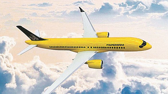 Projeção do avião da Itapemirim: serviço premium (Foto: Reprodução/UOL)