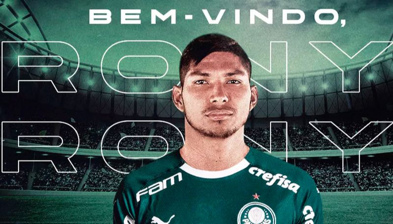 Rony, quando foi apresentado pelo Palmeiras (Foto: Reprodução / Twitter)