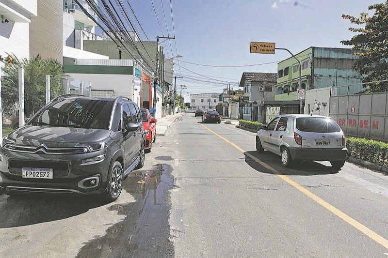 Rua da Grécia, Barro Vermelho, em Vitória (Foto: Kadidja Fernandes/AT)