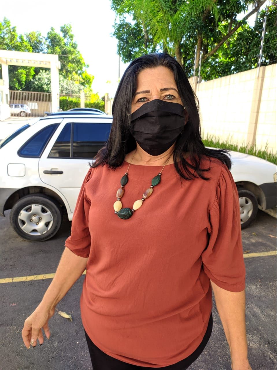A síndica Maria Aparecida Casagrande (Foto: Júlia Afonso)