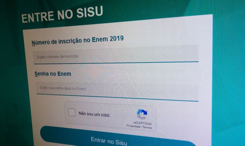 Tela de inscrição no Sisu (Foto: Divulgação / Agência Brasil)