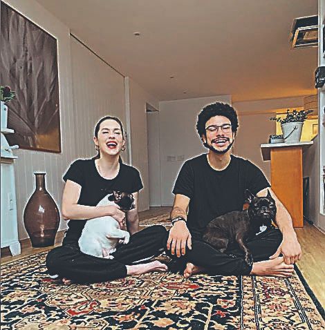 Com seus pets, Sophia e Sergio Malheiros se divertem juntos na quarentena e aproveitam para criar. (Foto: Divulgação/Anthenor Neto e reprodução/FACEBOOK)