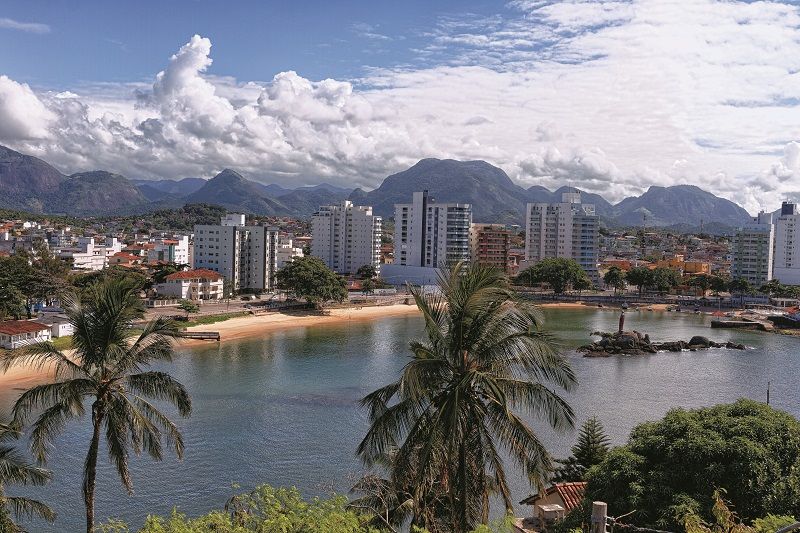 Vista da praia de Muquiçaba, em Guarapari (Foto: Marcelo Moryan )